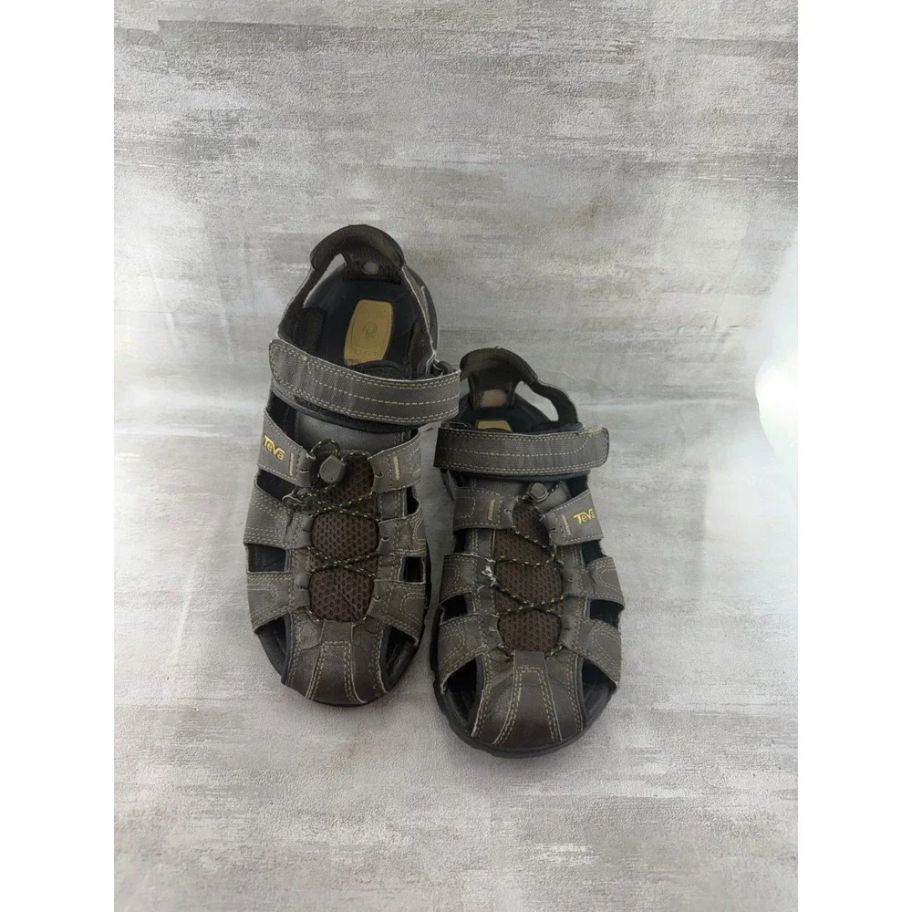Teva Omnium Men Brown Closed Toe Hiking Sport Sandals 1001111 Size 9